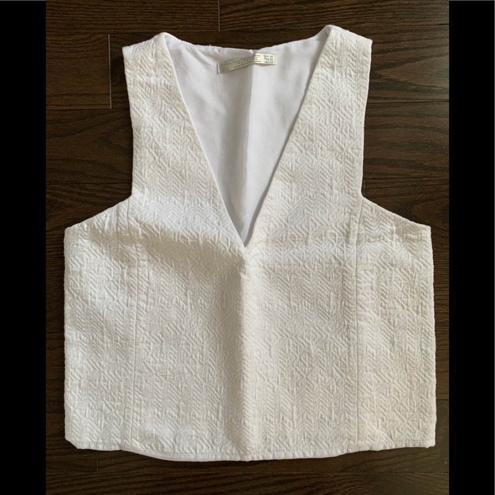 Zara white sleeveless top